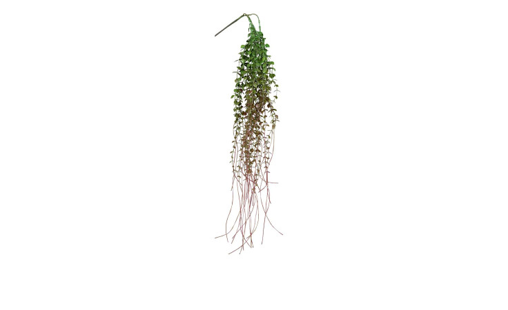 Grashänger 96 cm aus Kunststoff mit grünen Blättern mit roten Verlauf.