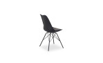 Stuhl Taunus mit Sitzschale schwarz und Gestell schwarz, Seitenansicht